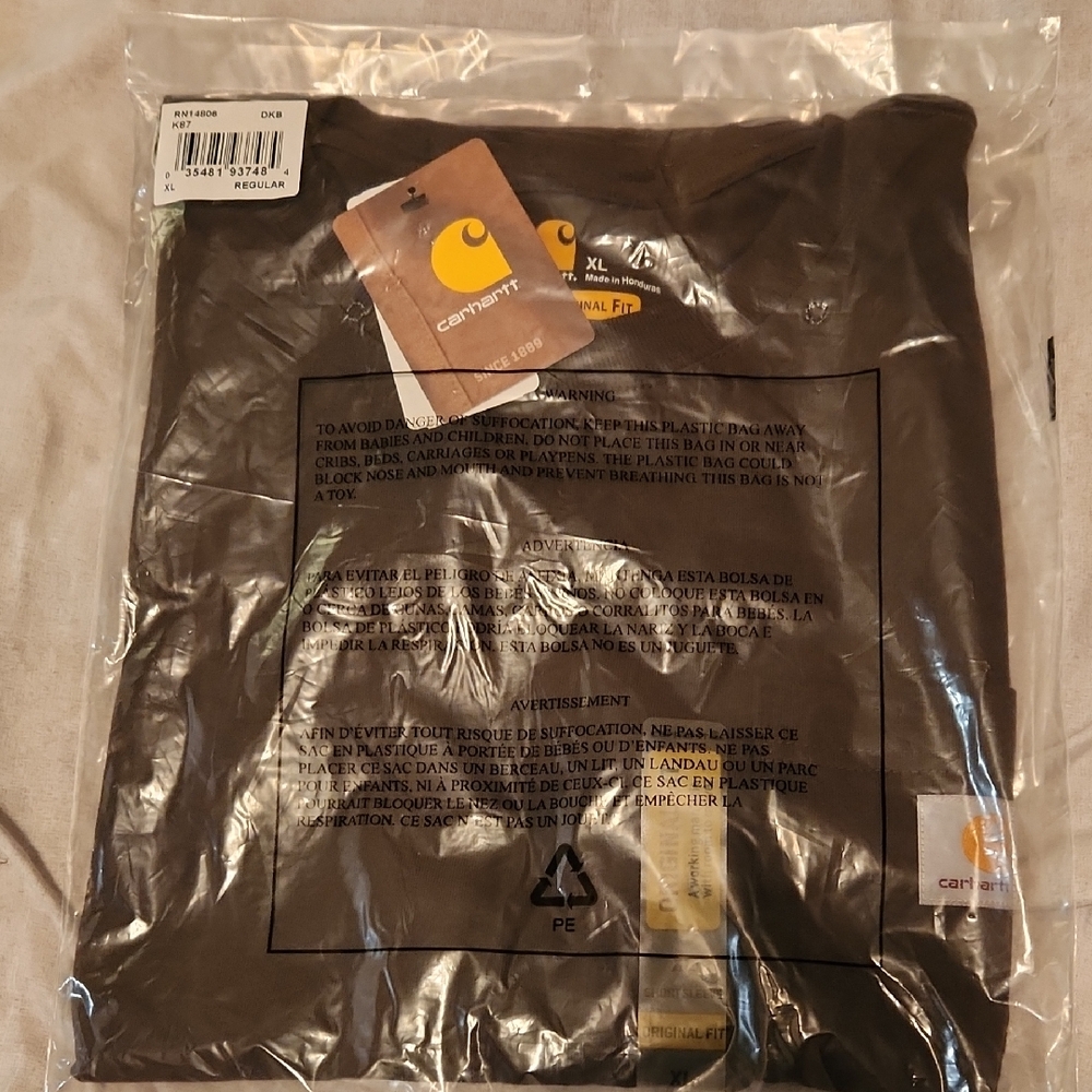 Carhartt Dark Brown Tee with Logo